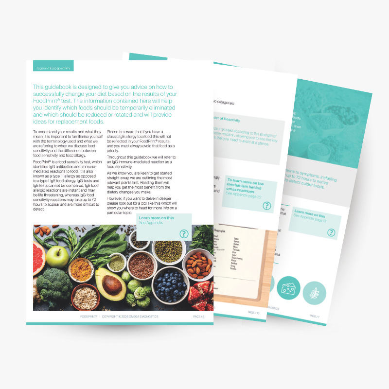 FoodPrint patient guidebook pages
